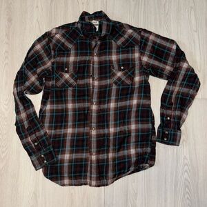 ARIAT pearl snap retro fit youth large flannel